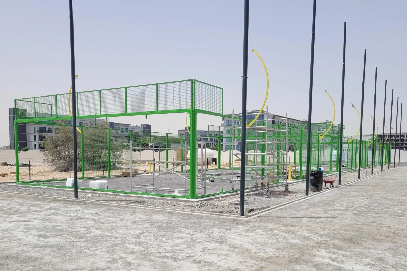 Padel court and football pitch construction by RAD Sports UAE